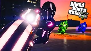 NEW DEADLINE GAME MODE WITH TRON BIKES! - GTA 5 Funny Moments #644