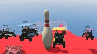 DOWNHILL CADDY OBSTACLE COURSE! - GTA 5 Funny Moments #636