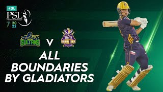 All Boundaries By Gladiators | Multan Sultans vs Quetta Gladiators | Match 7 | HBL PSL 7 | ML2T