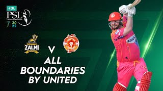 All Boundaries By United | Peshawar Zalmi vs Islamabad United | Match 5 | HBL PSL 7 | ML2T