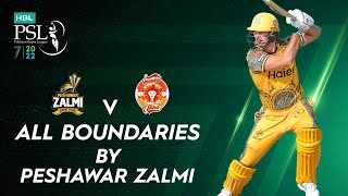 All Boundaries By Peshawar Zalmi | Peshawar Zalmi vs Islamabad United | Match 5 | HBL PSL 7 | ML2T