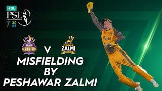 Misfielding By Peshawar Zalmi | Quetta Gladiators vs Peshawar Zalmi | Match 2 | HBL PSL 7 | ML2T