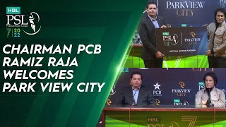 Chairman PCB Ramiz Raja Welcomes Park View City As The Official Umpire Partner For #HBLPSL7